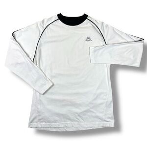 Kappa Vintage Y2K White Crew Neck Shirt Long Sleeve Tee